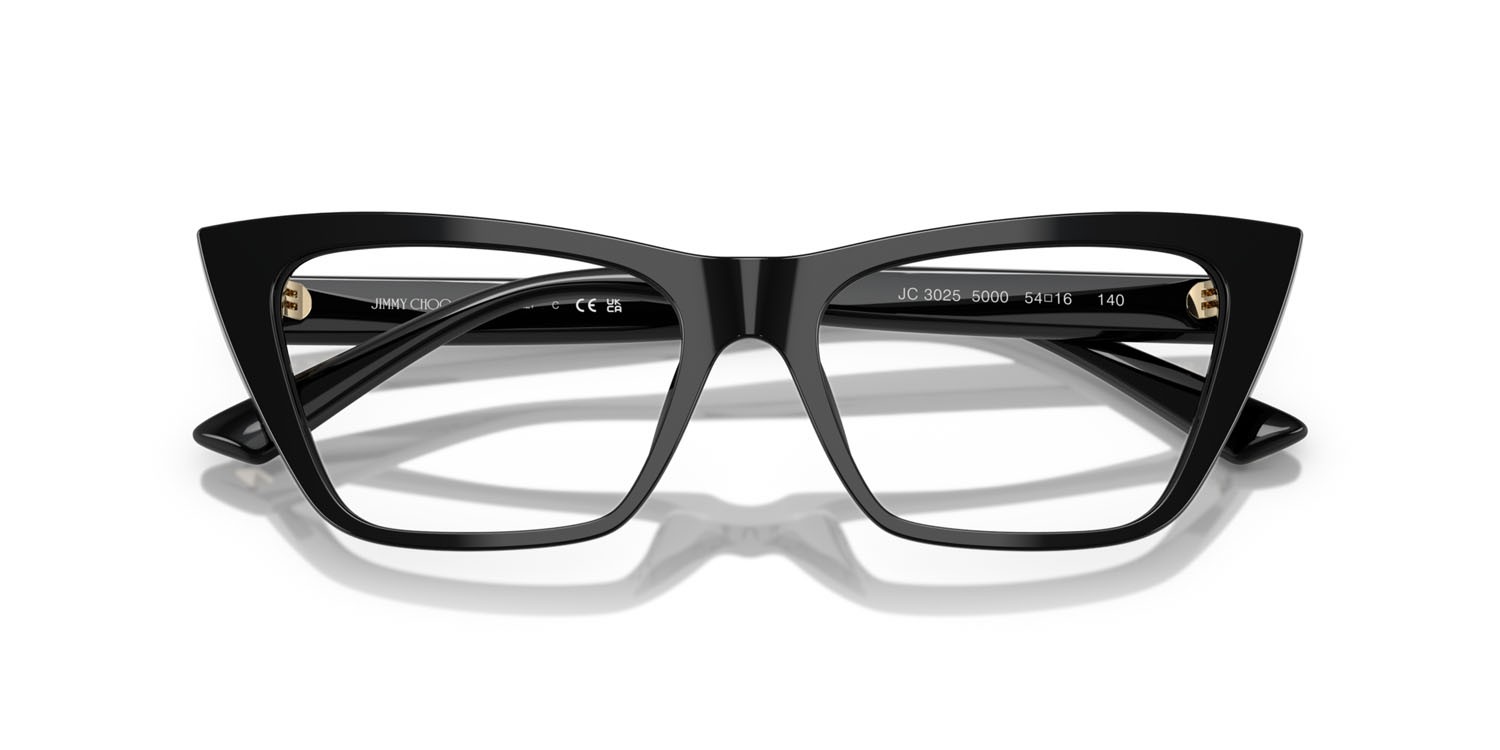 Eyeglasses Jimmy Choo JC 3025 (5000) color nero shape cat eye lenses lente demo