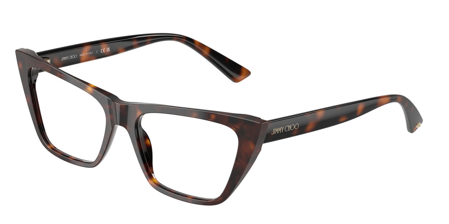 Eyeglasses Jimmy Choo JC 3025 (5002) color havana shape cat eye lenses lente demo