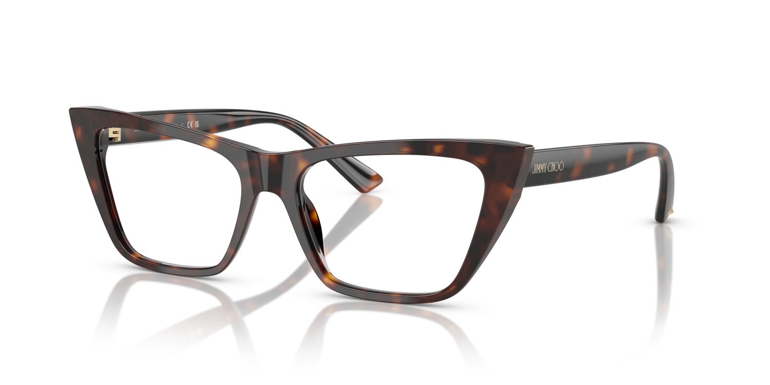 Eyeglasses Jimmy Choo JC 3025 (5002) color havana shape cat eye lenses lente demo