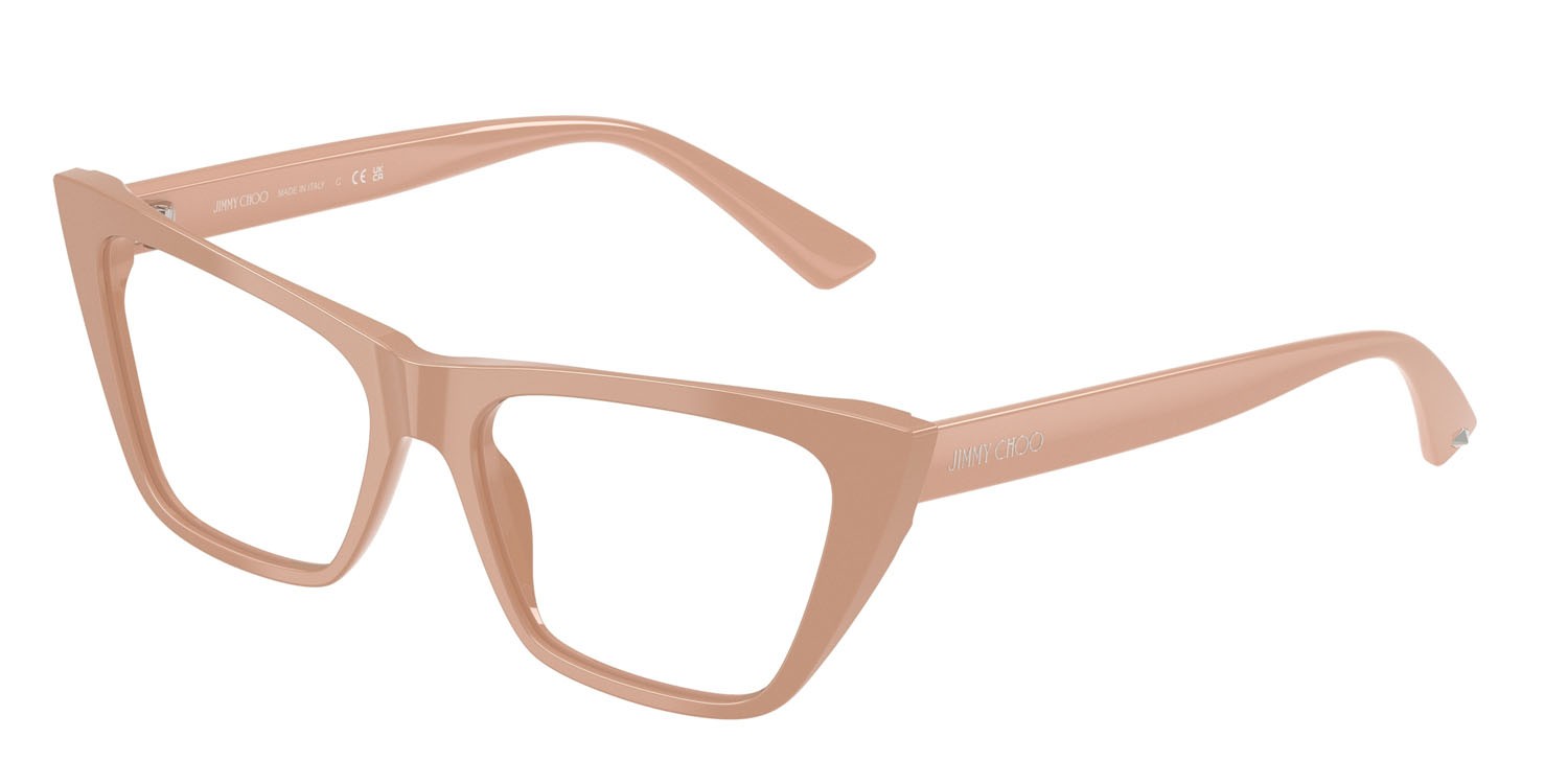 Eyeglasses Jimmy Choo JC 3025 (5019) color rosa shape cat eye lenses lente demo