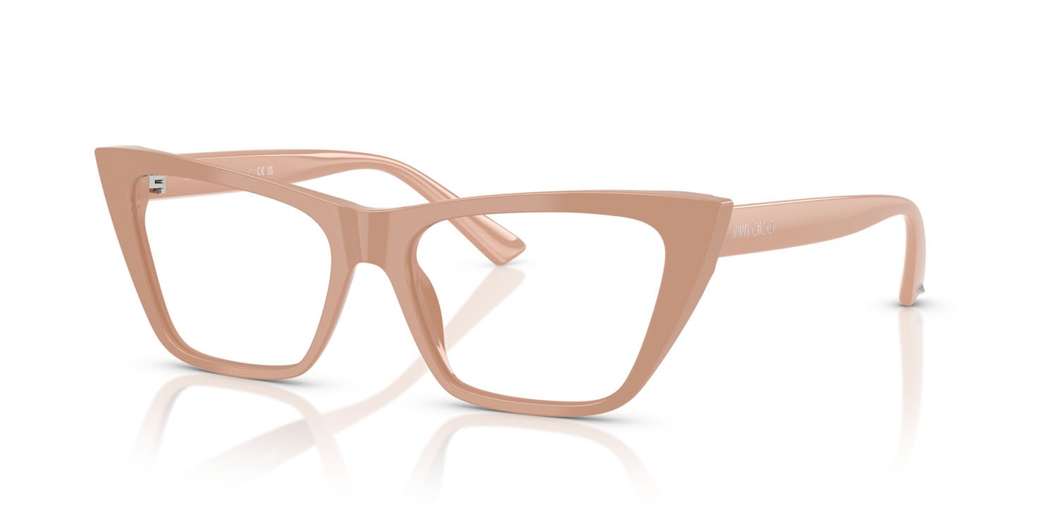 Eyeglasses Jimmy Choo JC 3025 (5019) color rosa shape cat eye lenses lente demo