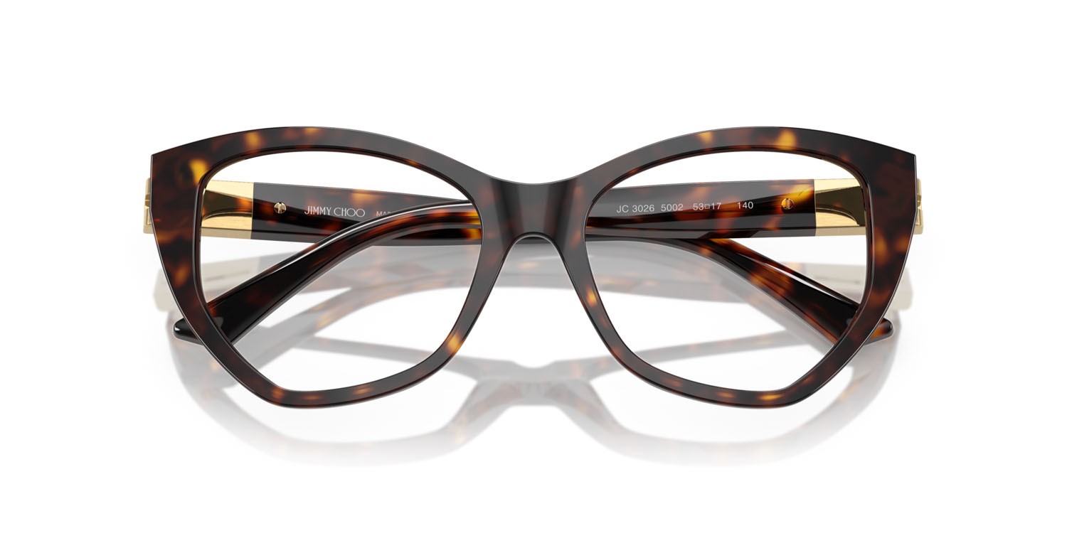 Eyeglasses Jimmy Choo JC 3026 (5002) color havana shape irregular lenses lente demo
