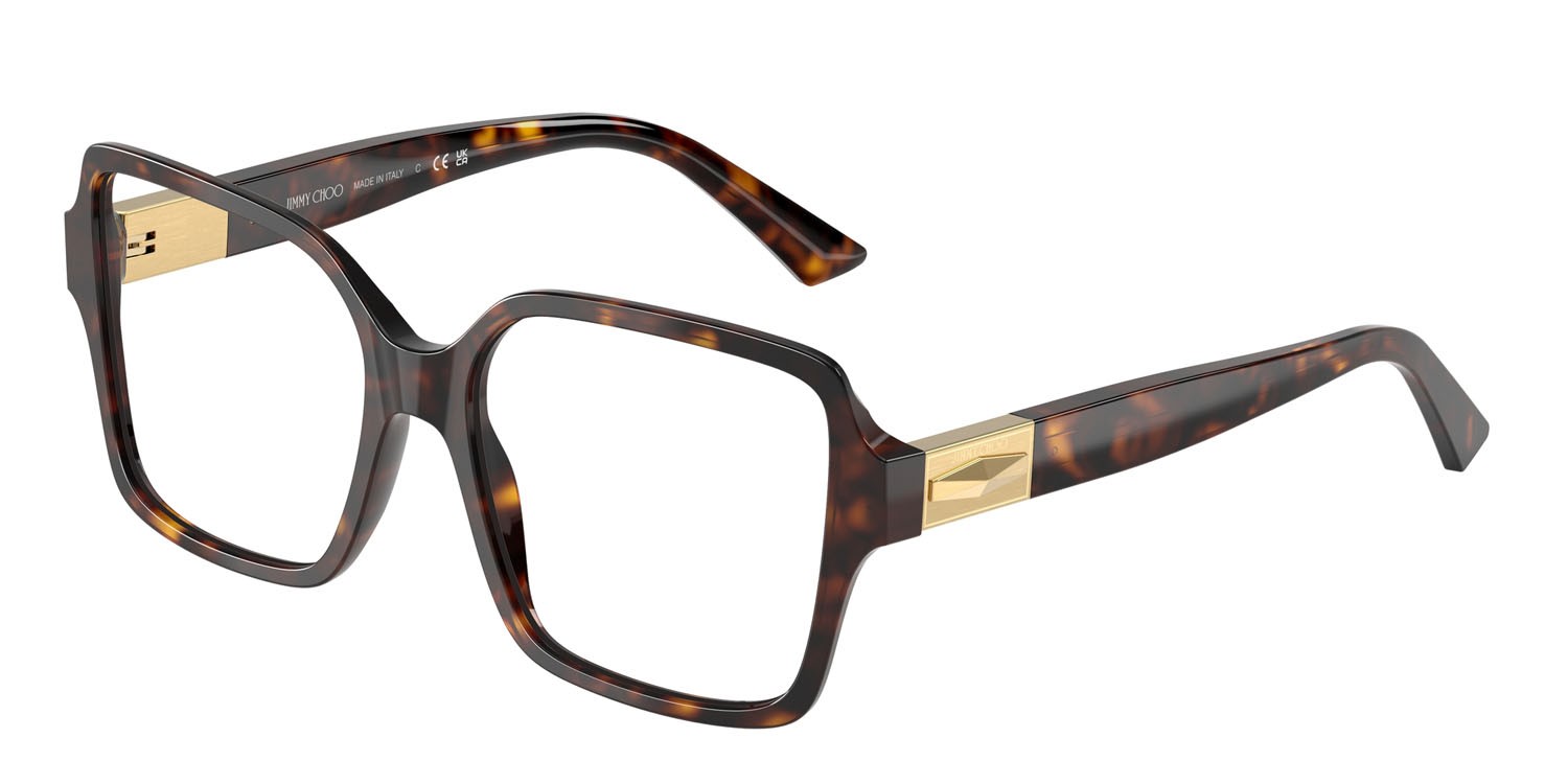 Eyeglasses Jimmy Choo JC 3027 (5002) color havana shape square lenses lente demo