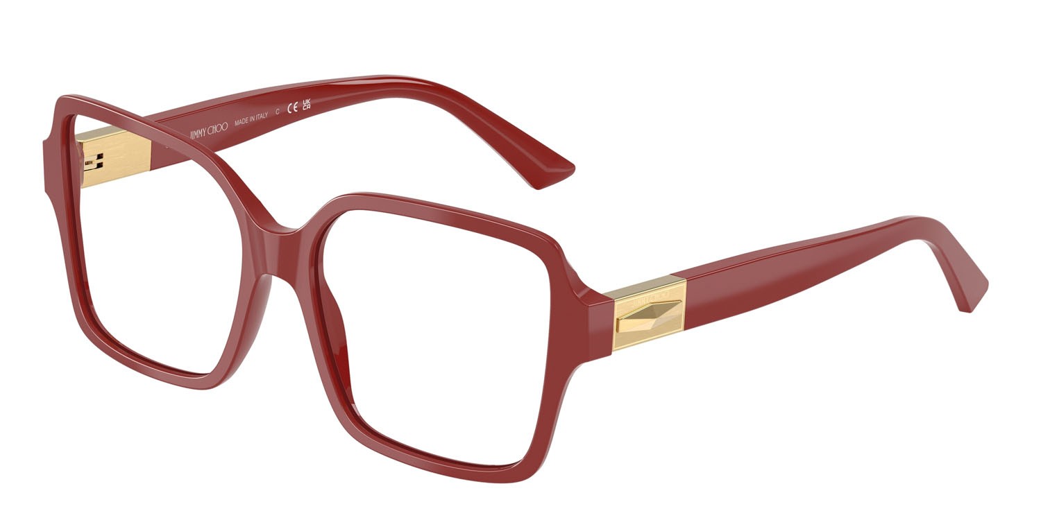 Eyeglasses Jimmy Choo JC 3027 (5013) color mirtillo rosso shape square lenses lente demo