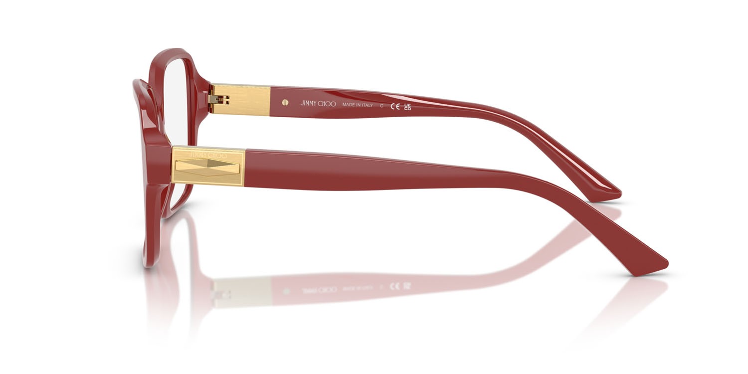 Eyeglasses Jimmy Choo JC 3027 (5013) color mirtillo rosso shape square lenses lente demo