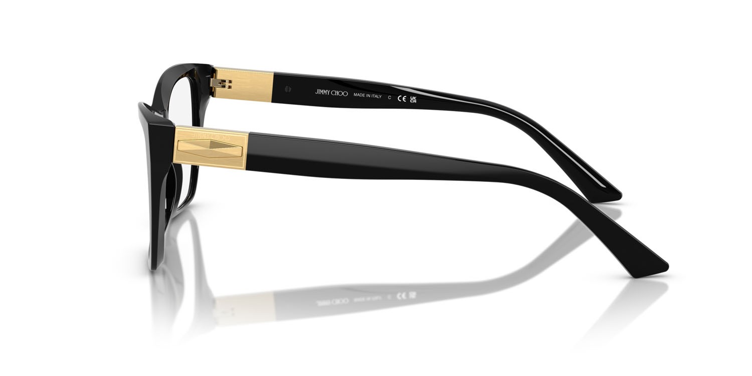 Eyeglasses Jimmy Choo JC 3028 (5000) color nero shape cat eye lenses lente demo