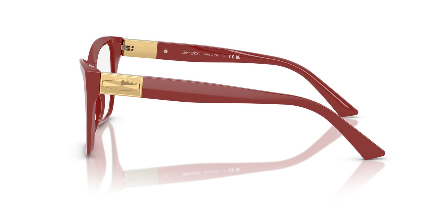 Eyeglasses Jimmy Choo JC 3028 (5013) color mirtillo rosso shape cat eye lenses lente demo