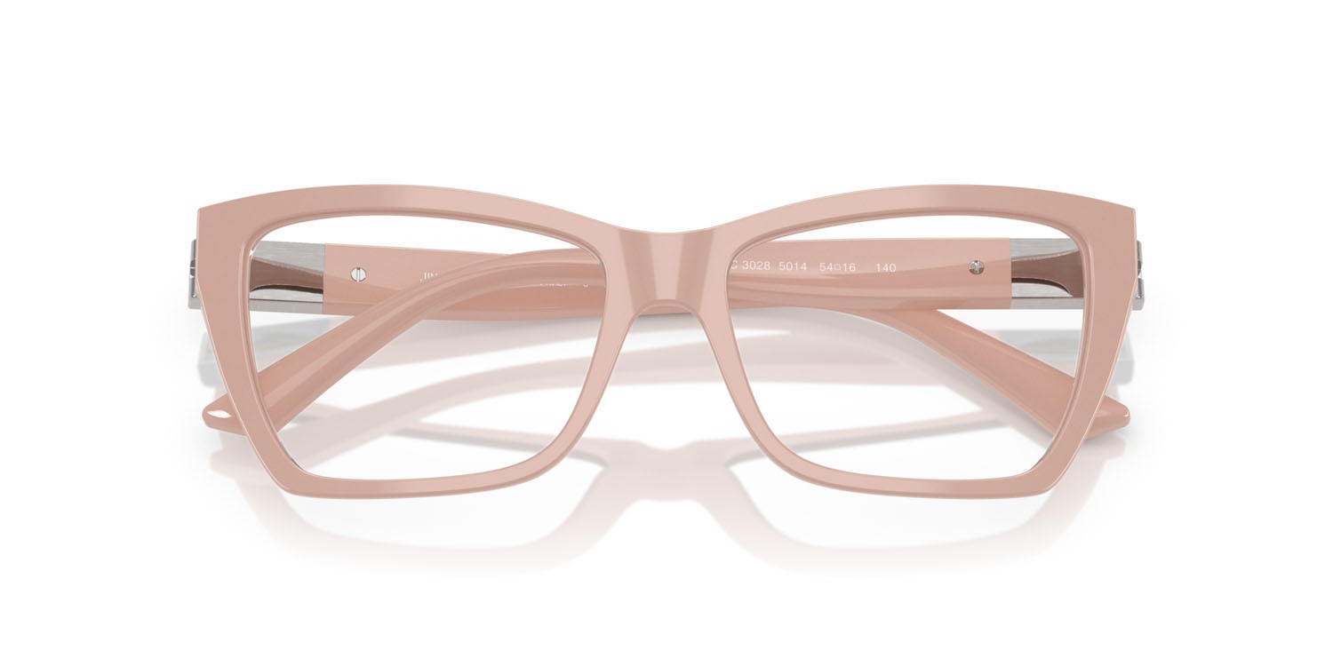 Eyeglasses Jimmy Choo JC 3028 (5014) color rosa shape cat eye lenses lente demo