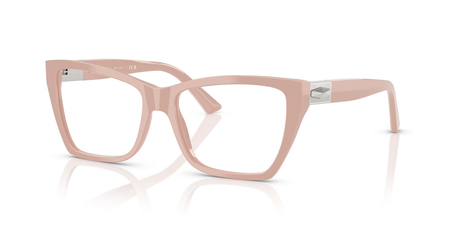 Eyeglasses Jimmy Choo JC 3028 (5014) color rosa shape cat eye lenses lente demo