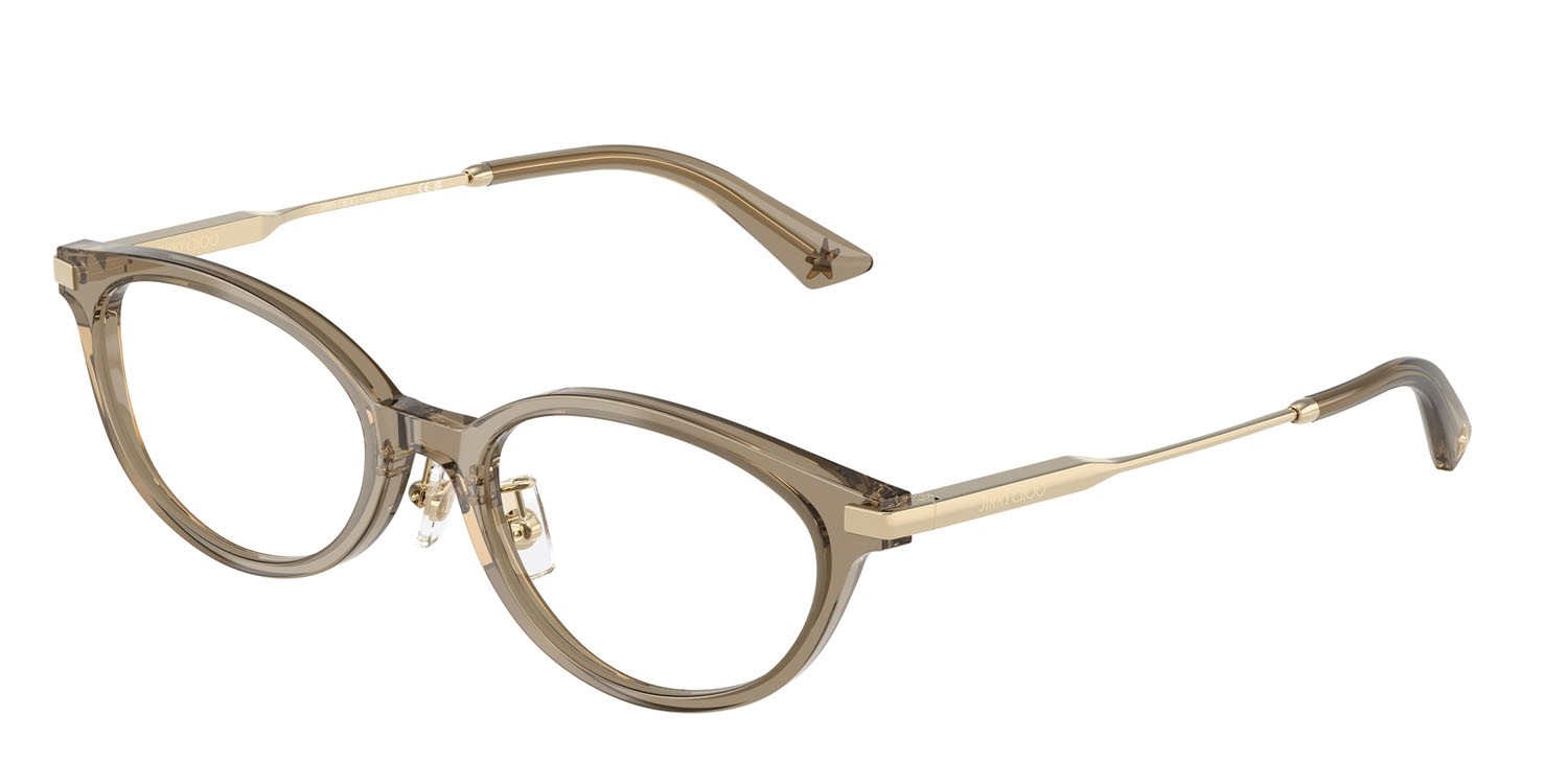 Eyeglasses Jimmy Choo JC 3029D (5051) color marrone trasparente shape oval lenses lente demo