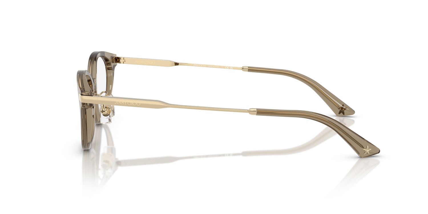 Eyeglasses Jimmy Choo JC 3029D (5051) color marrone trasparente shape oval lenses lente demo