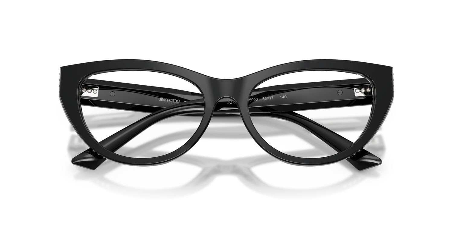 Eyeglasses Jimmy Choo JC 3030B (5000) color nero shape cat eye lenses lente demo