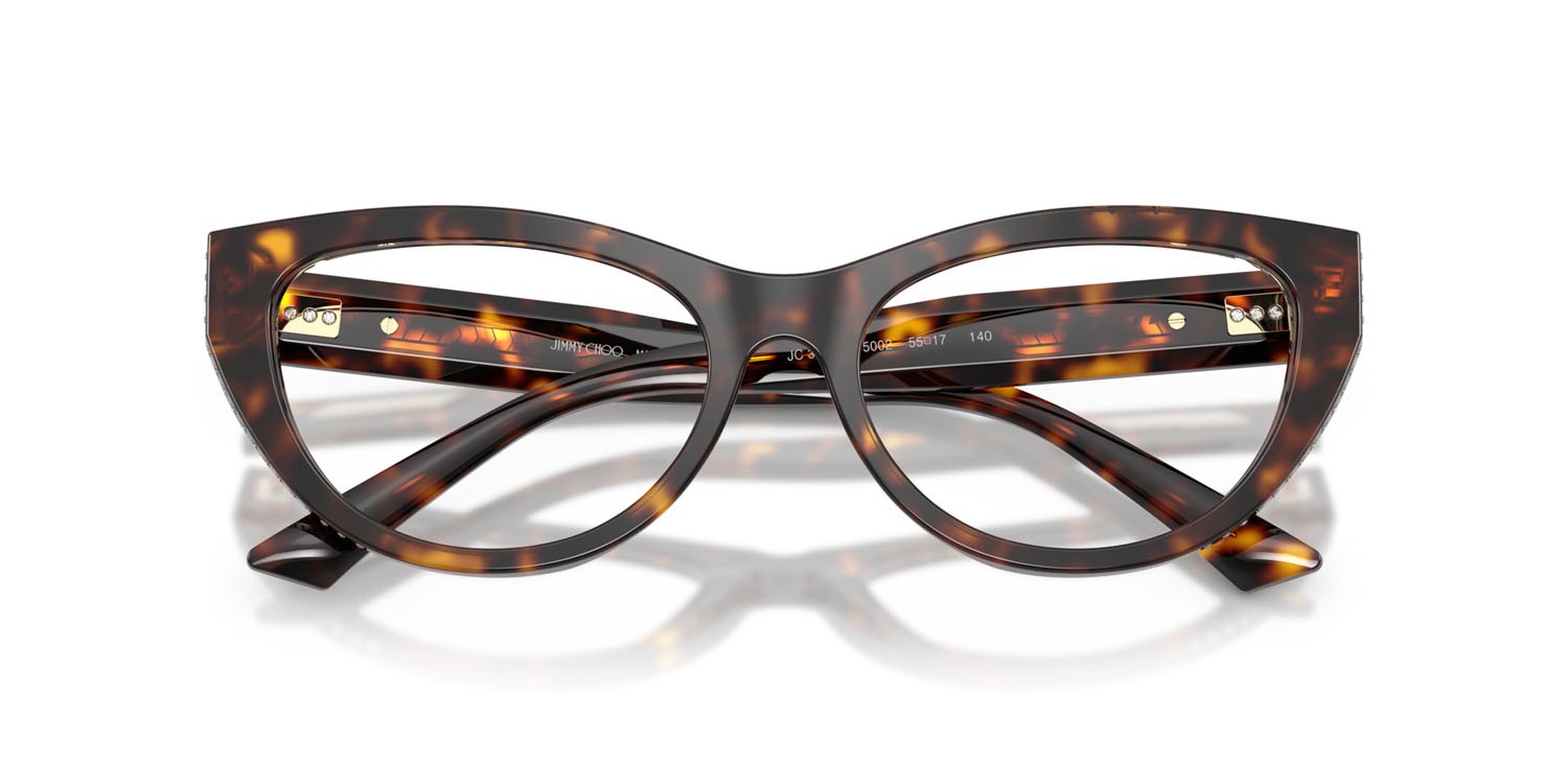 Eyeglasses Jimmy Choo JC 3030B (5002) color havana shape cat eye lenses lente demo