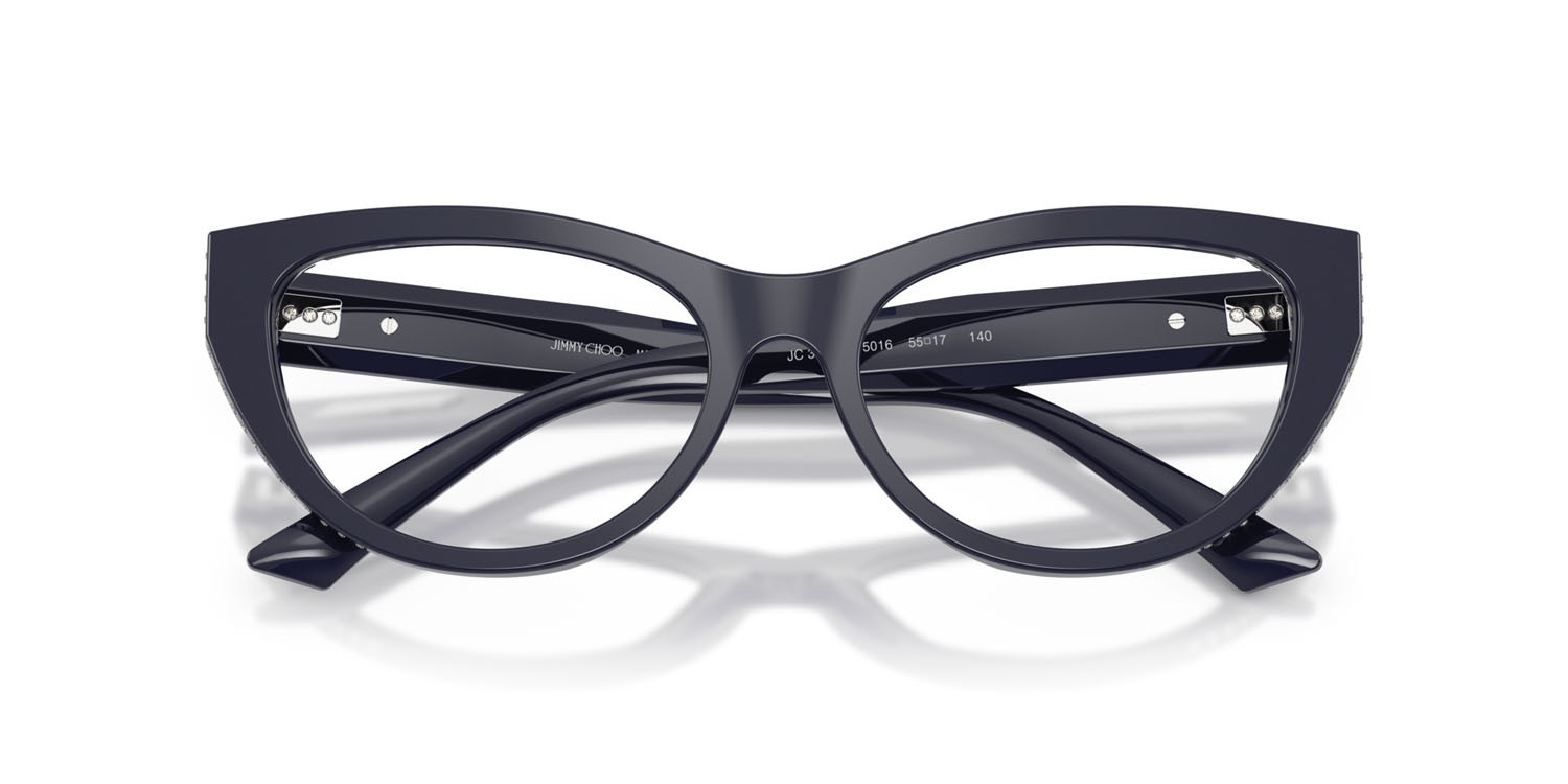 Eyeglasses Jimmy Choo JC 3030B (5016) color blu navy shape cat eye lenses lente demo