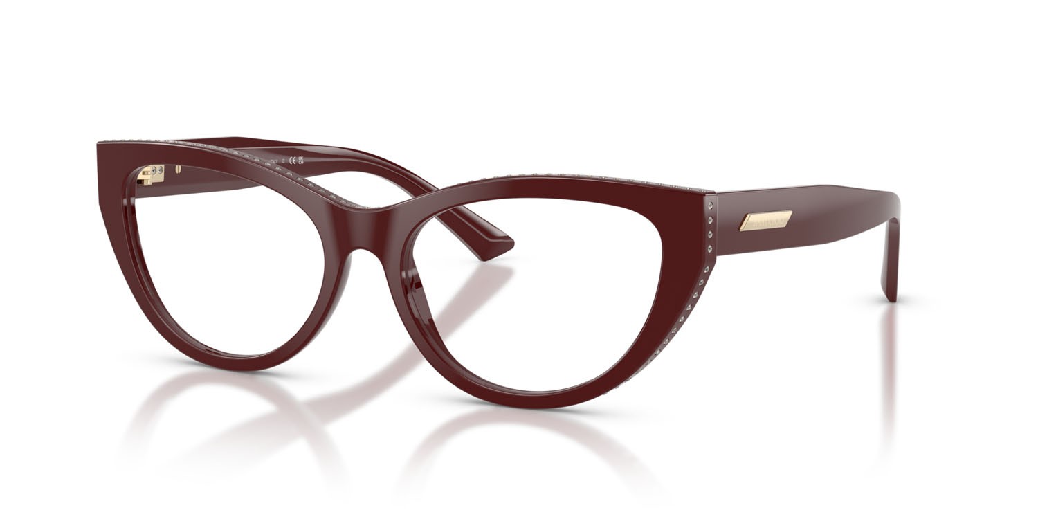 Eyeglasses Jimmy Choo JC 3030B (5057) color mirtillo rosso shape cat eye lenses lente demo