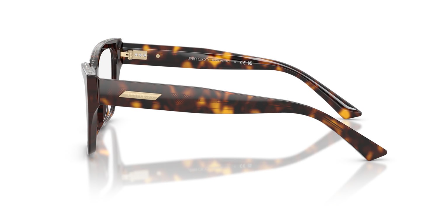 Eyeglasses Jimmy Choo JC 3031BU (5002) color havana shape cat eye lenses lente demo