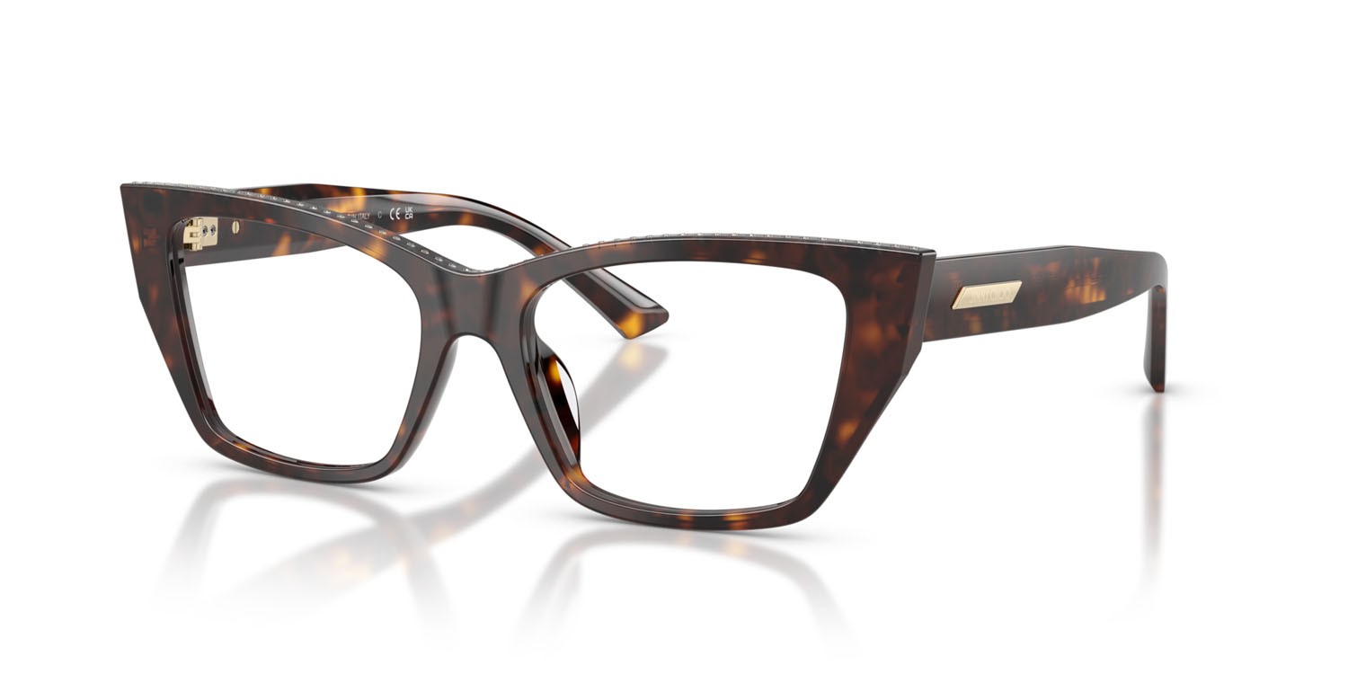 Eyeglasses Jimmy Choo JC 3031BU (5002) color havana shape cat eye lenses lente demo