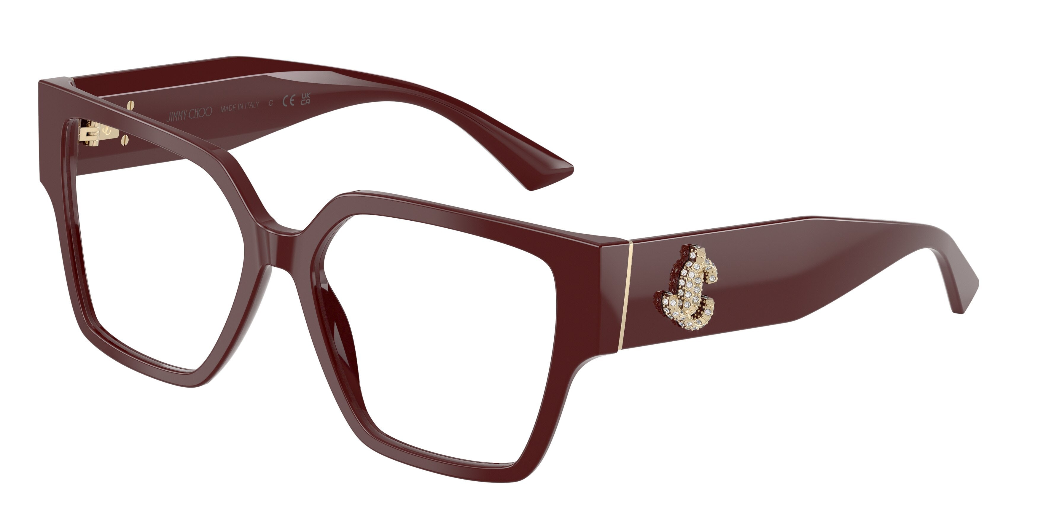 Eyeglasses Jimmy Choo JC 3032B (5057) color mirtillo rosso shape square lenses lente demo