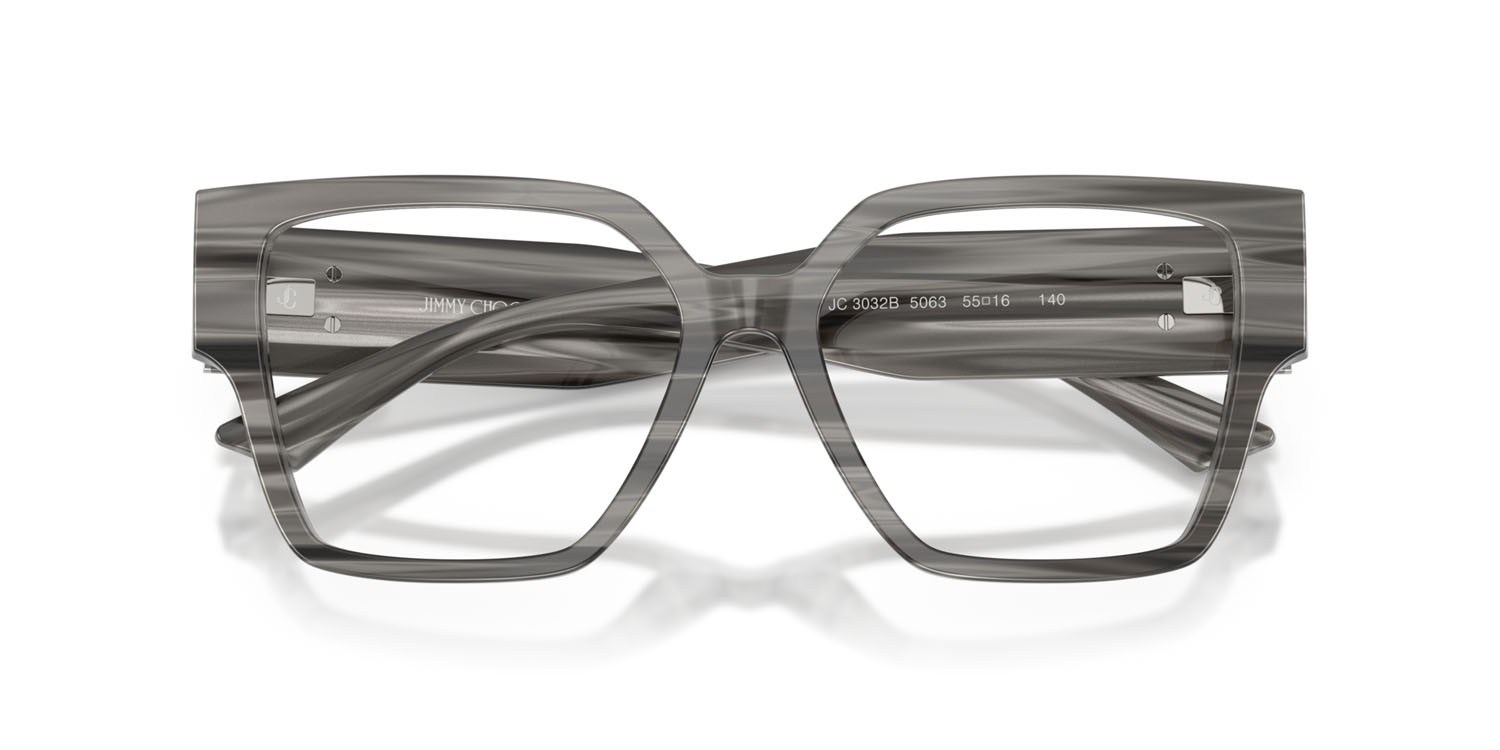 Eyeglasses Jimmy Choo JC 3032B (5063) color nero striato shape square lenses lente demo