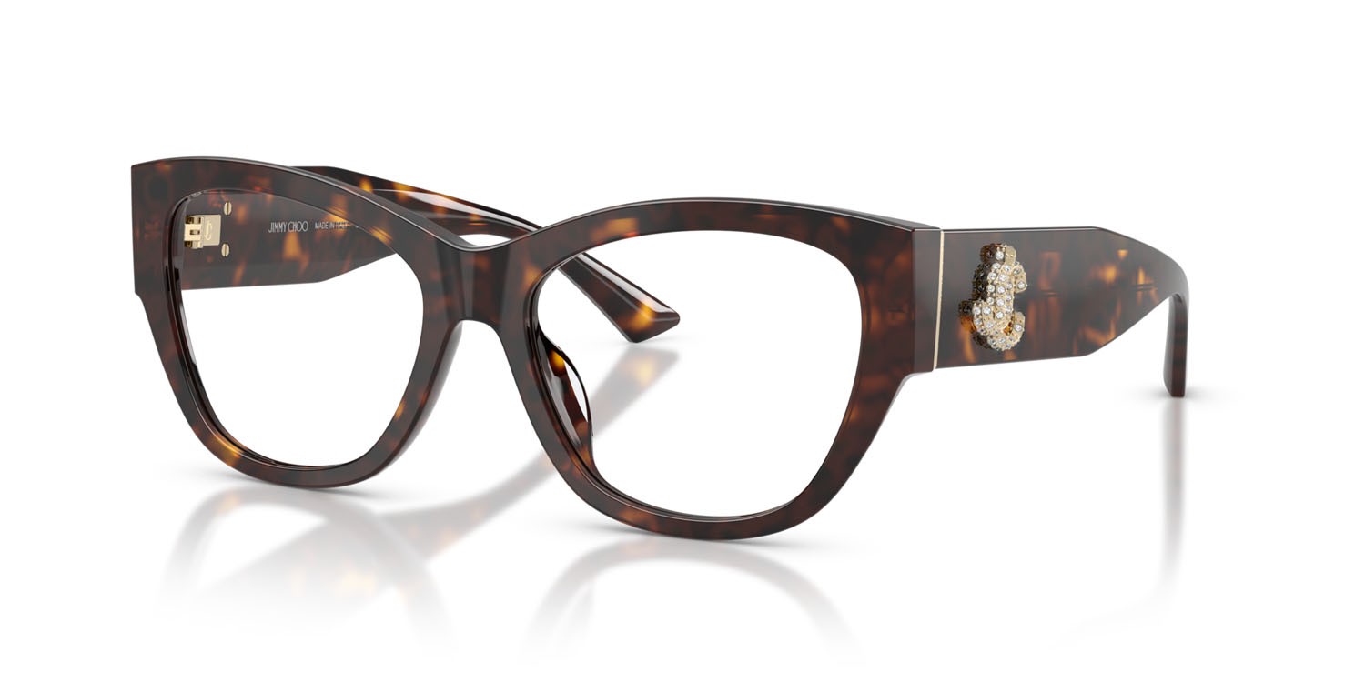 Eyeglasses Jimmy Choo JC 3033BU (5002) color havana shape pantos lenses lente demo