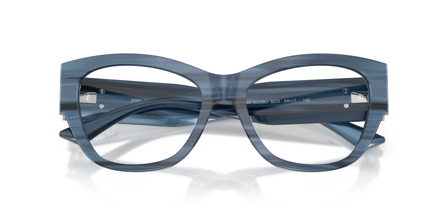 Eyeglasses Jimmy Choo JC 3033BU (5072) color navy a righe shape pantos lenses lente demo