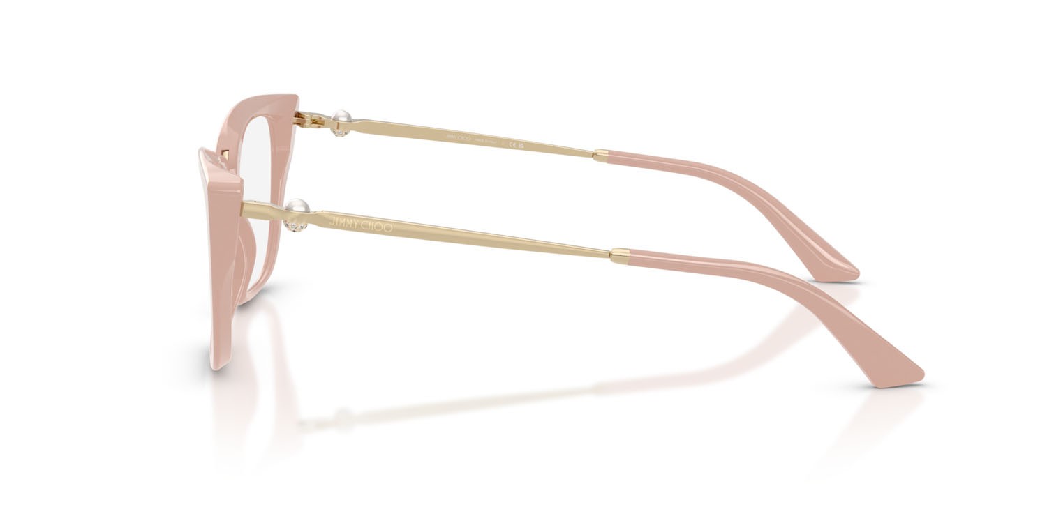 Eyeglasses Jimmy Choo JC 3034HB (5014) color rosa shape cat eye lenses lente demo