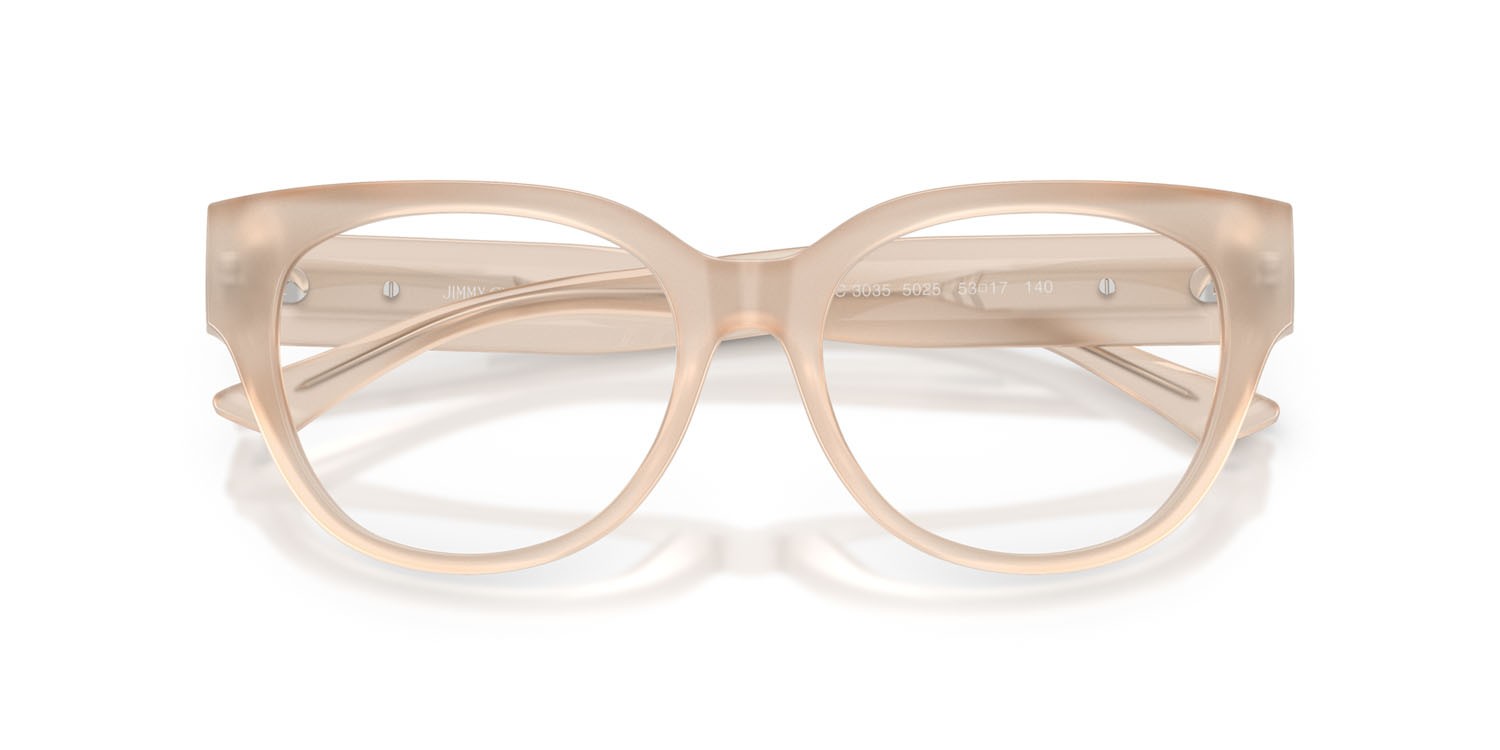 Eyeglasses Jimmy Choo JC 3035 (5025) color grigio talpa opalino shape pantos lenses lente demo