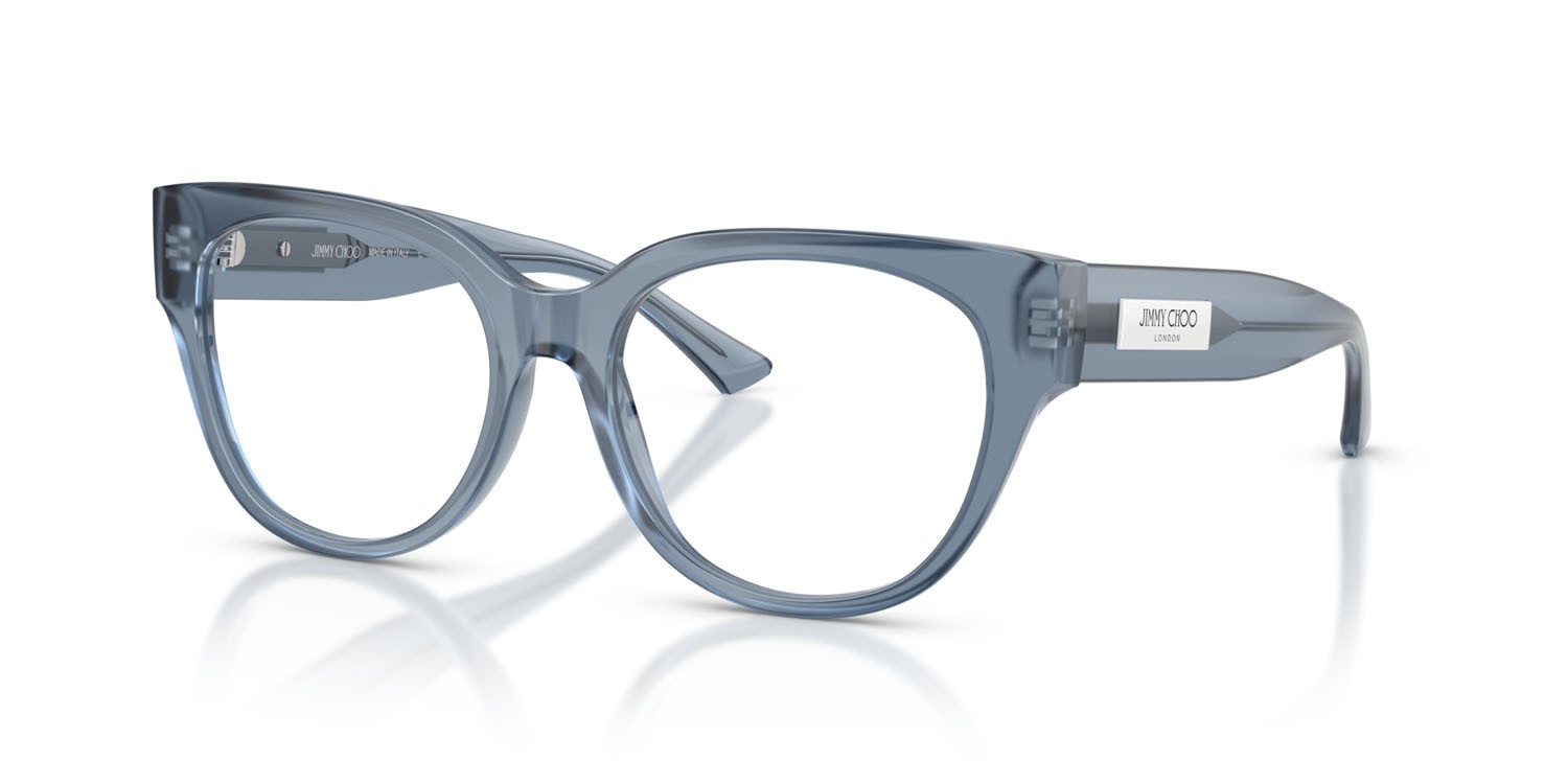 Eyeglasses Jimmy Choo JC 3035 (5067) color denim opale shape pantos lenses lente demo