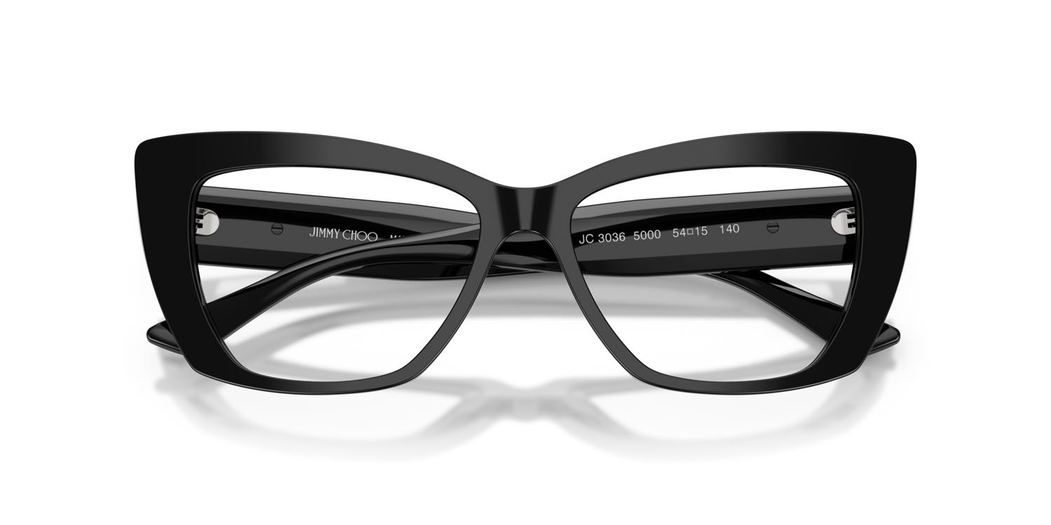 Eyeglasses Jimmy Choo JC 3036 (5000) color nero shape cat eye lenses lente demo