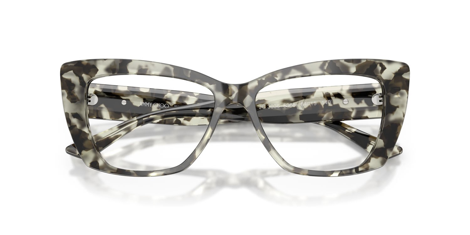 Eyeglasses Jimmy Choo JC 3036 (5068) color opale avana latte shape cat eye lenses lente demo