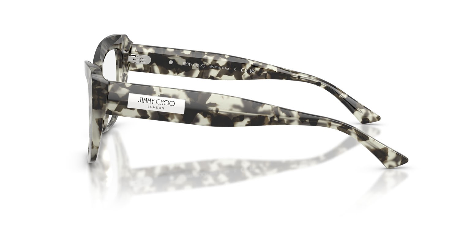 Eyeglasses Jimmy Choo JC 3036 (5068) color opale avana latte shape cat eye lenses lente demo