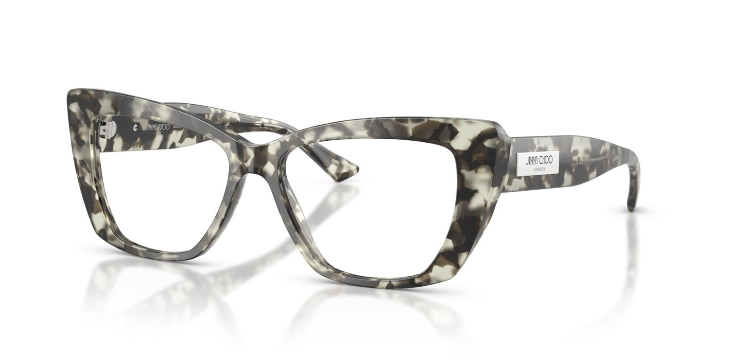 Eyeglasses Jimmy Choo JC 3036 (5068) color opale avana latte shape cat eye lenses lente demo