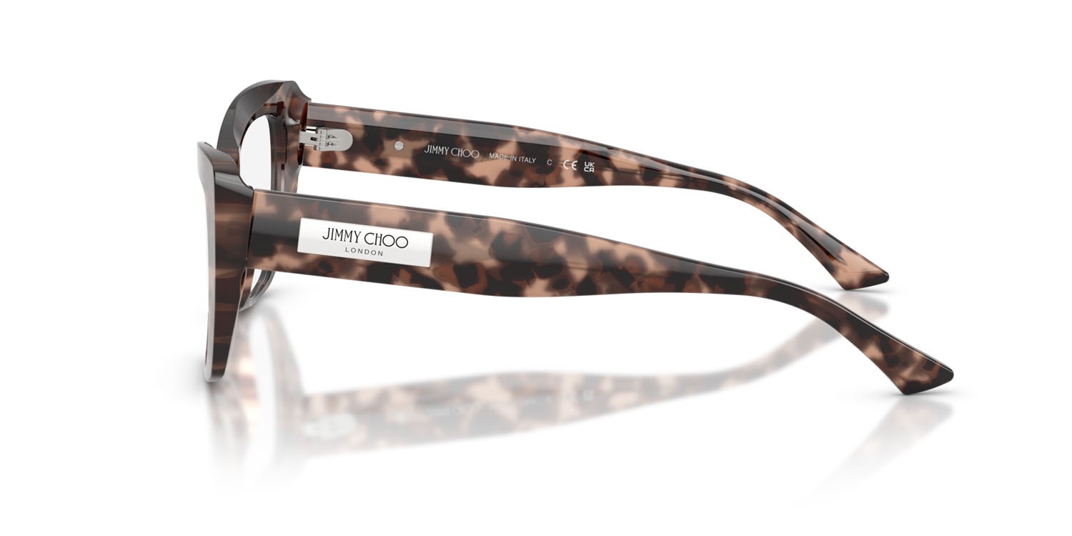 Eyeglasses Jimmy Choo JC 3036 (5070) color opale rosa avana shape cat eye lenses lente demo