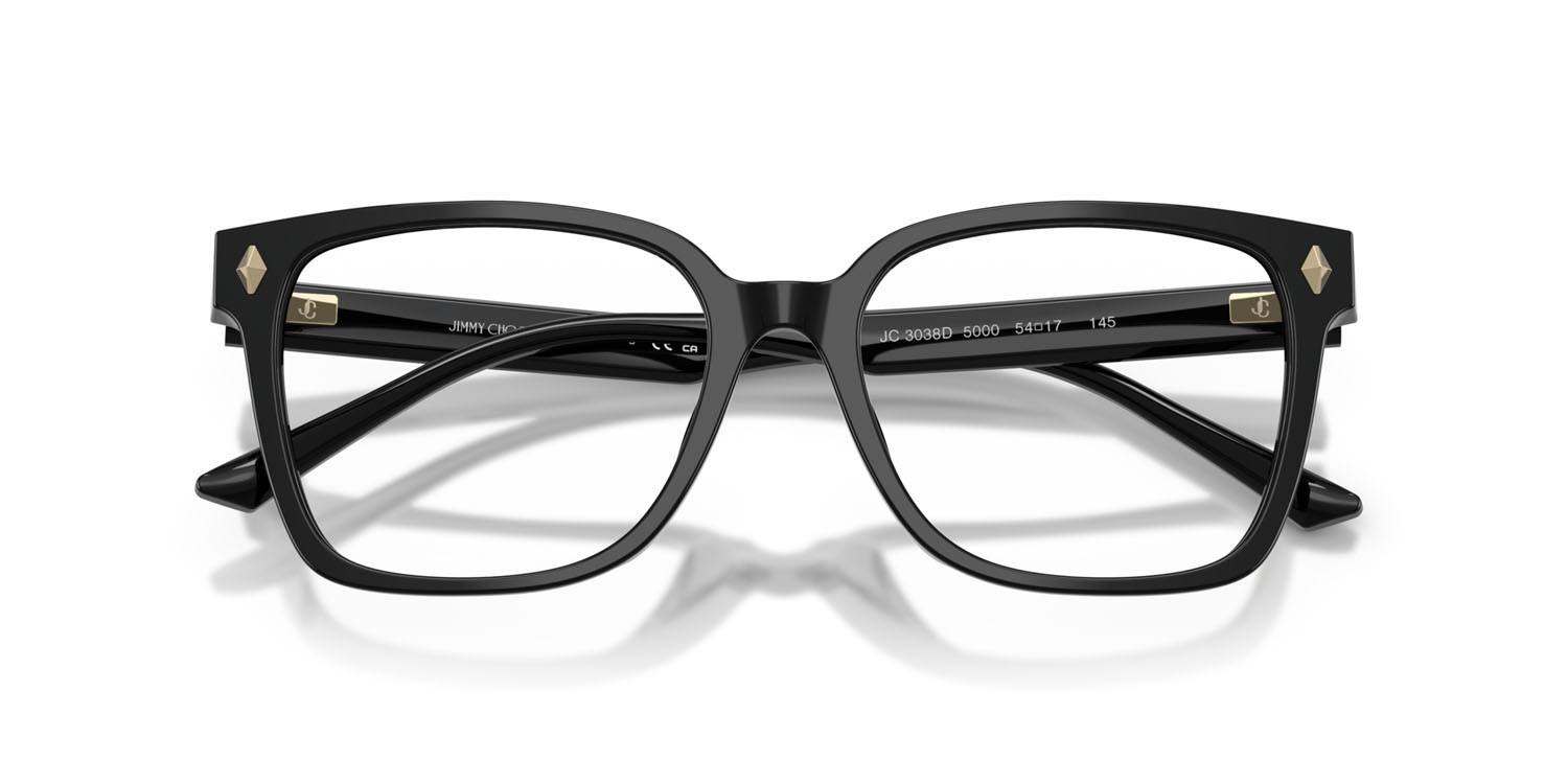 Eyeglasses Jimmy Choo JC 3038D (5000) color nero shape square lenses lente demo