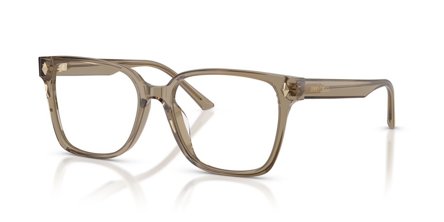 Eyeglasses Jimmy Choo JC 3038D (5051) color marrone trasparente shape square lenses lente demo