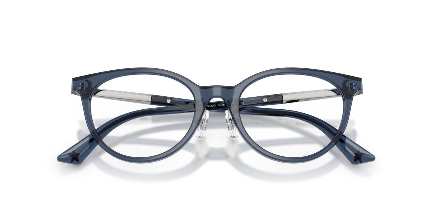 Eyeglasses Jimmy Choo JC 3039D (5035) color blu navy trasparente shape round lenses lente demo