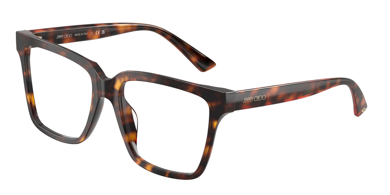 Eyeglasses Jimmy Choo JC 3040U (5002) color havana shape square lenses lente demo