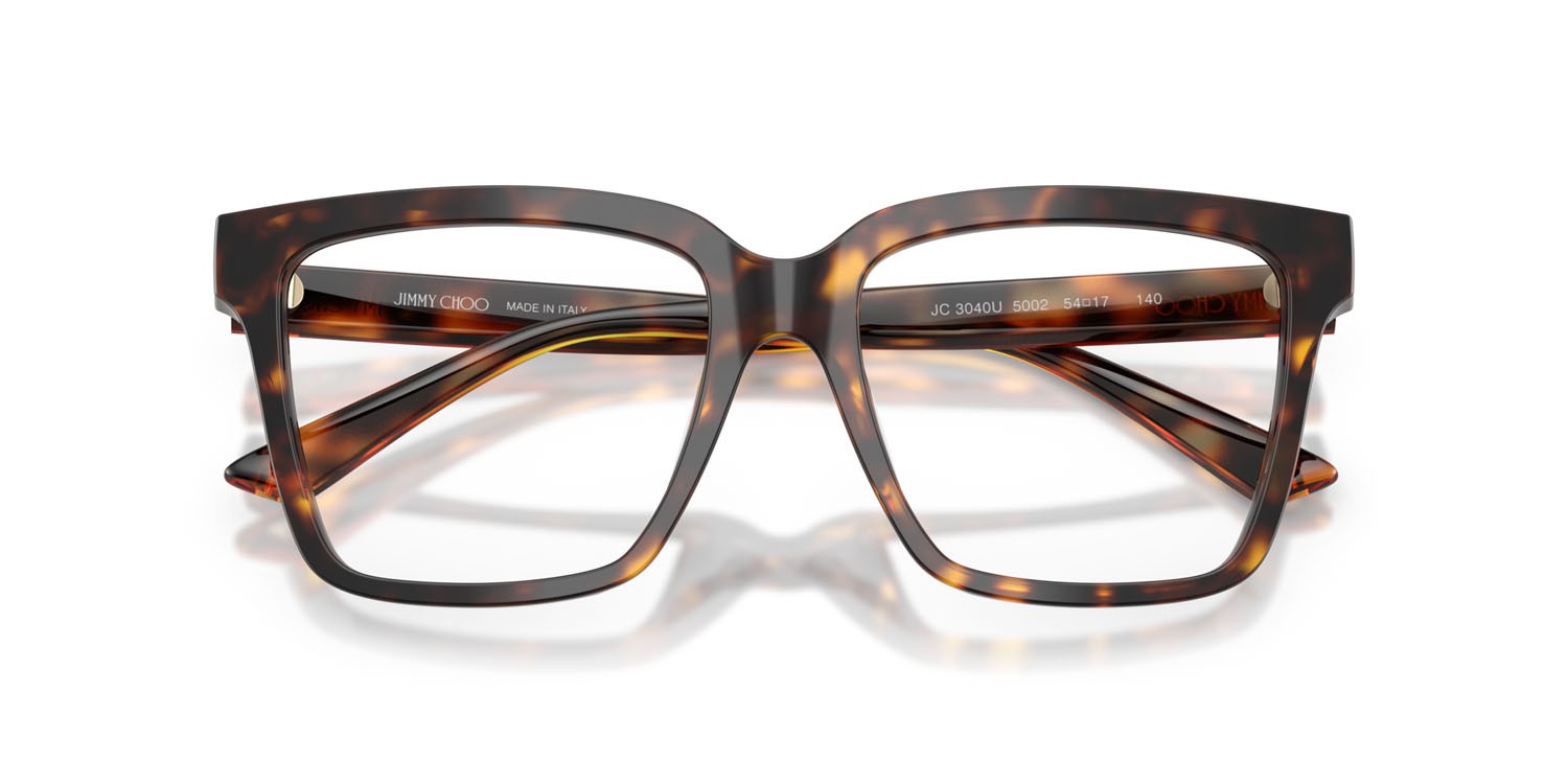 Eyeglasses Jimmy Choo JC 3040U (5002) color havana shape square lenses lente demo
