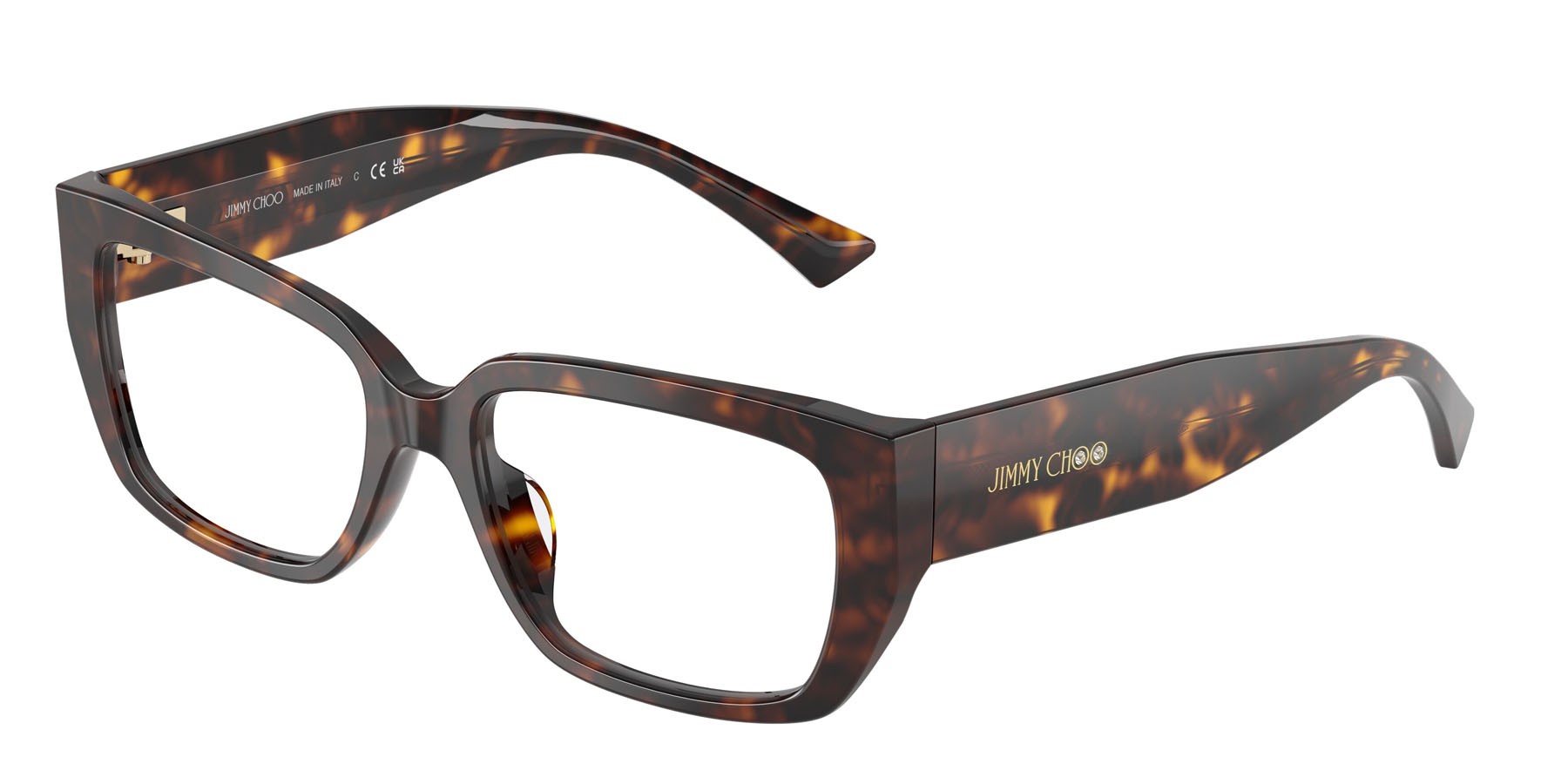 Eyeglasses Jimmy Choo JC 3041BU (5002) color havana shape square lenses lente demo