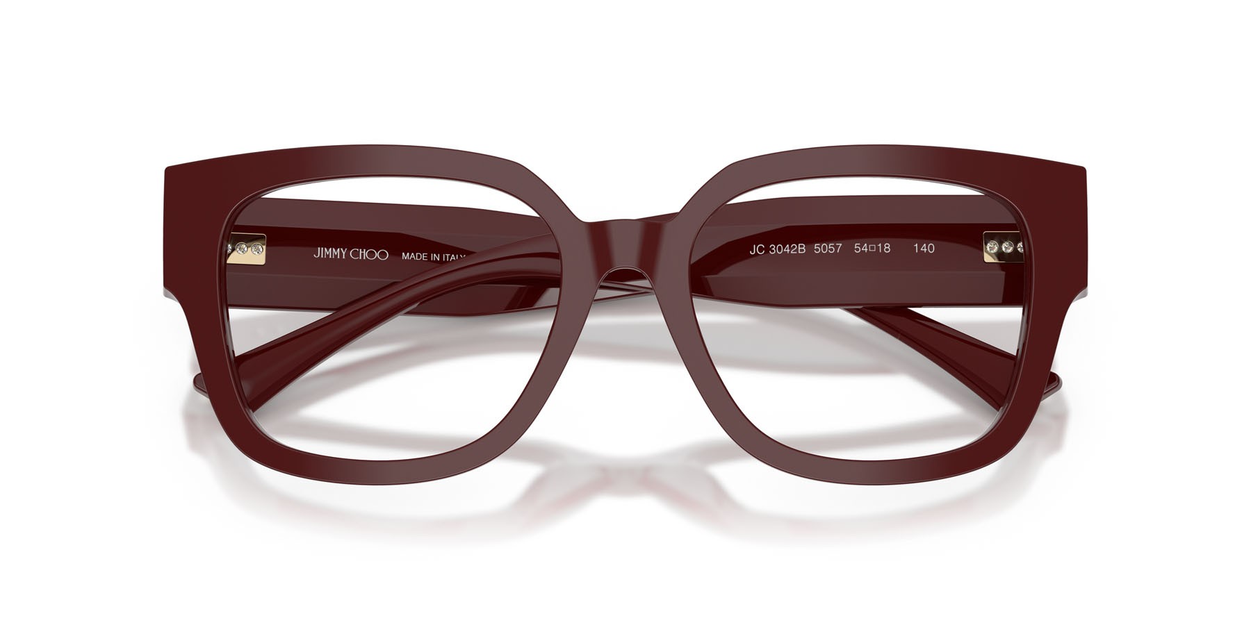 Eyeglasses Jimmy Choo JC 3042B (5057) color mirtillo rosso shape square lenses lente demo