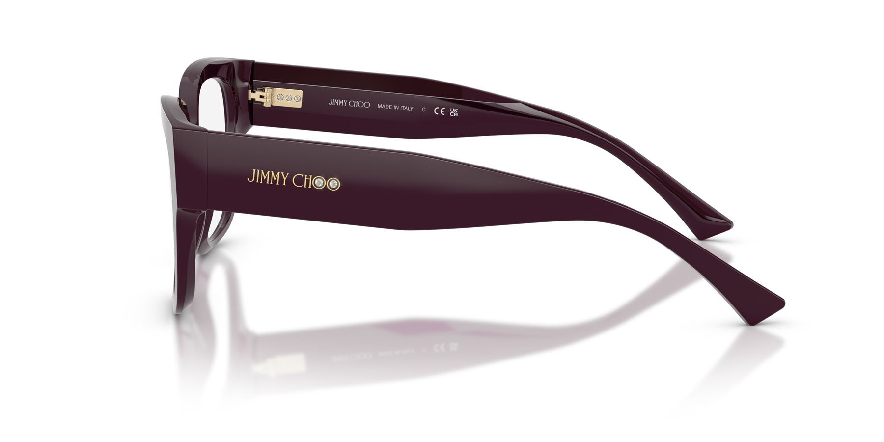 Eyeglasses Jimmy Choo JC 3042B (5075) color prugna shape square lenses lente demo
