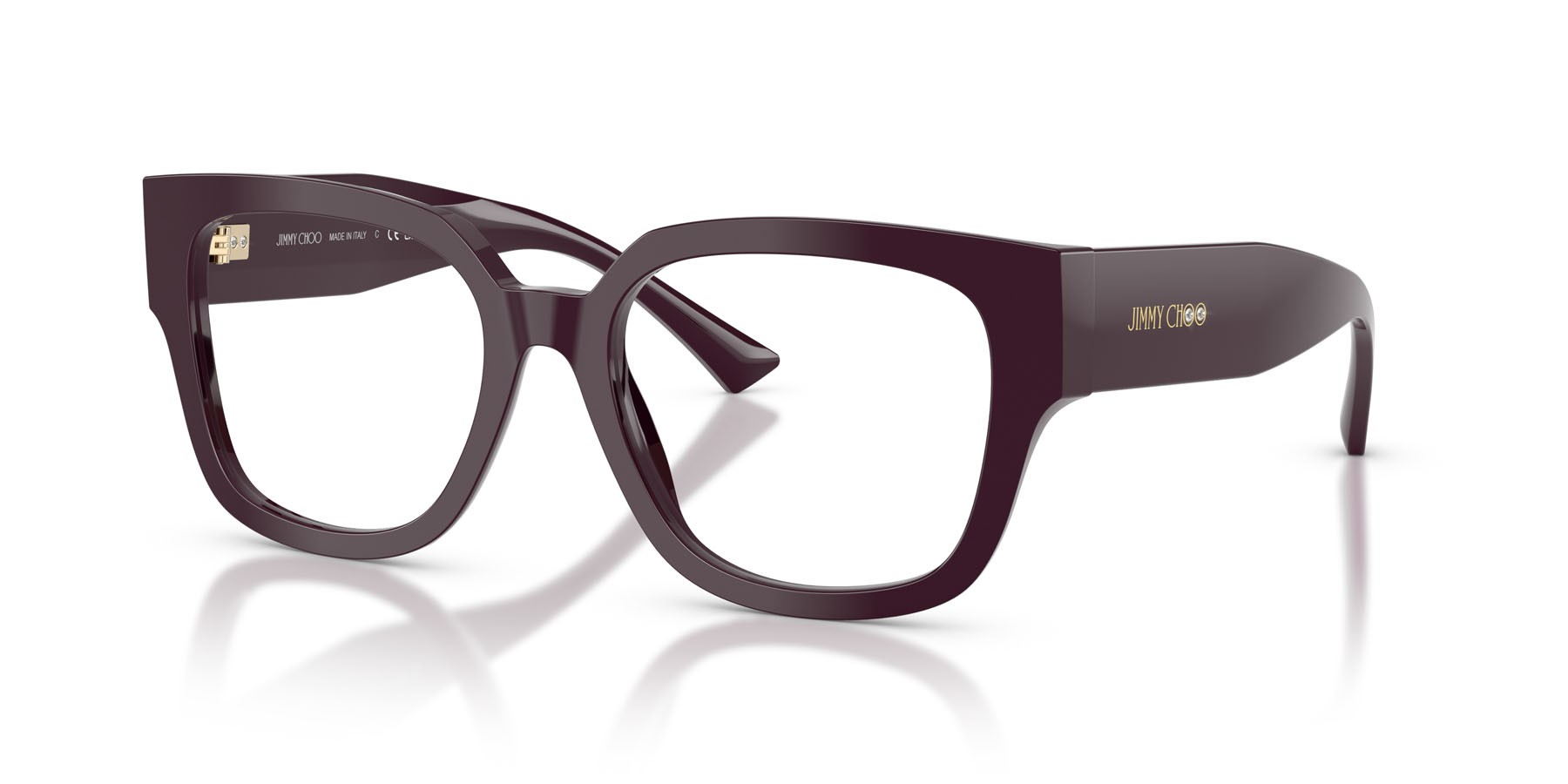 Eyeglasses Jimmy Choo JC 3042B (5075) color prugna shape square lenses lente demo