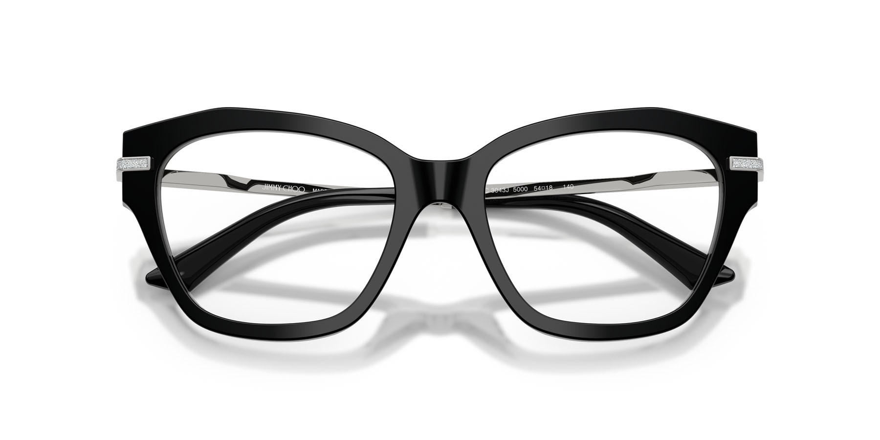 Eyeglasses Jimmy Choo JC 3043J (5000) color nero shape cat eye lenses lente demo