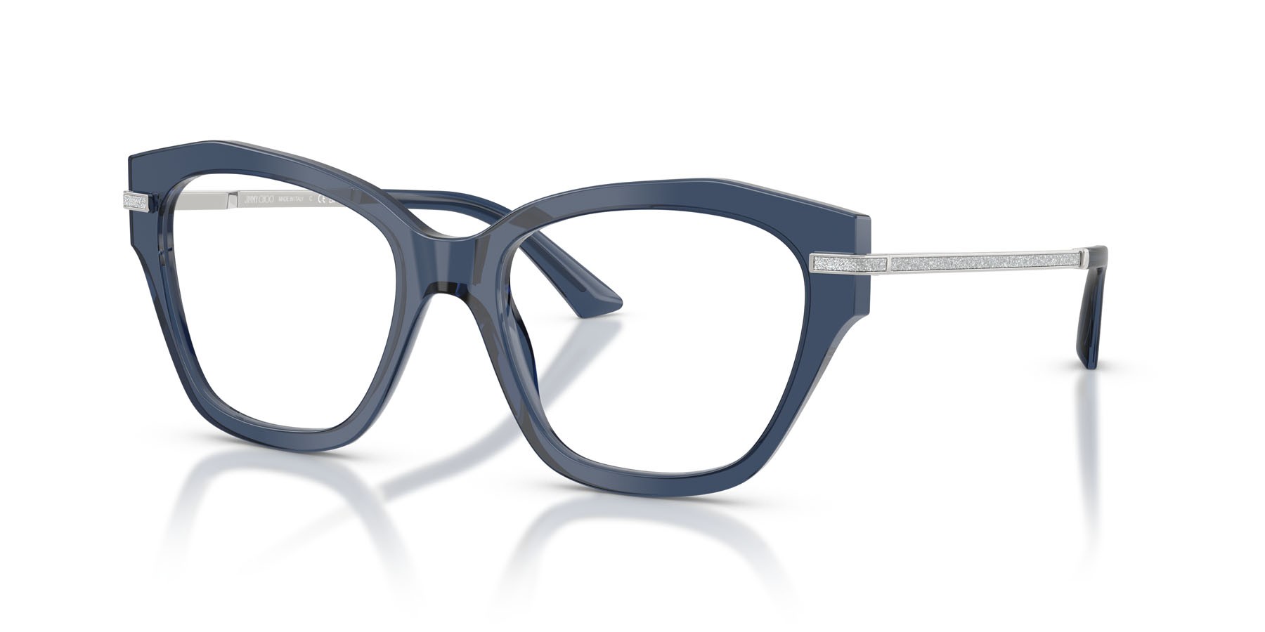 Eyeglasses Jimmy Choo JC 3043J (5035) color blu navy trasparente shape cat eye lenses lente demo