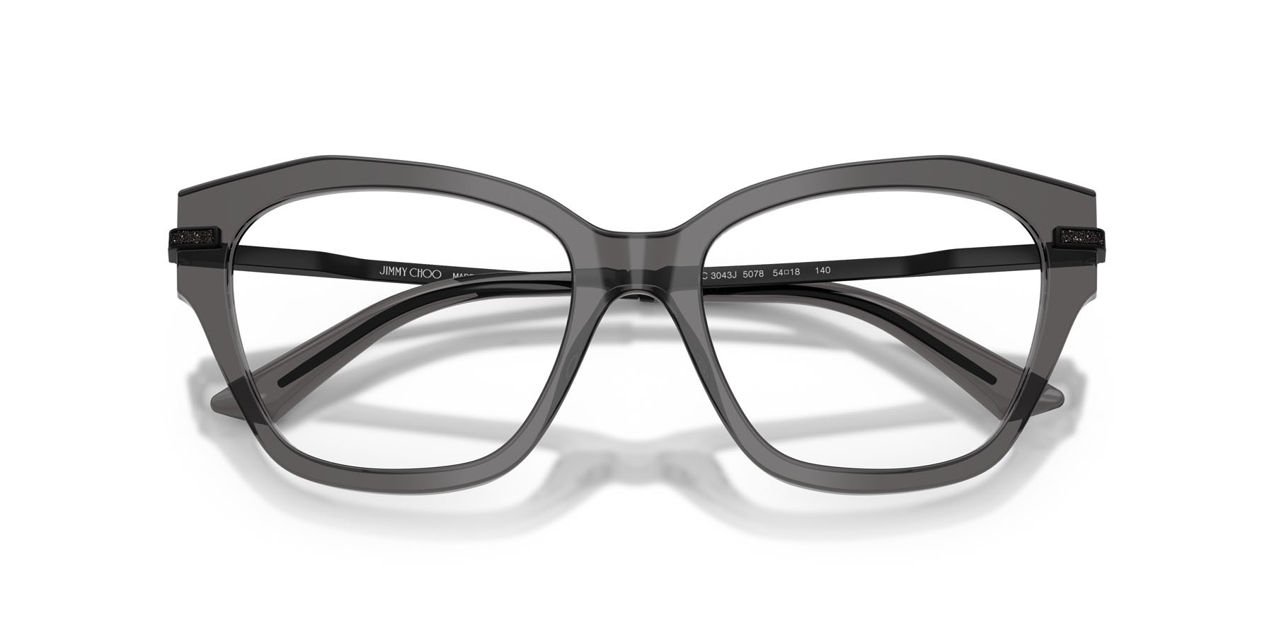 Eyeglasses Jimmy Choo JC 3043J (5078) color nero trasparente shape cat eye lenses lente demo