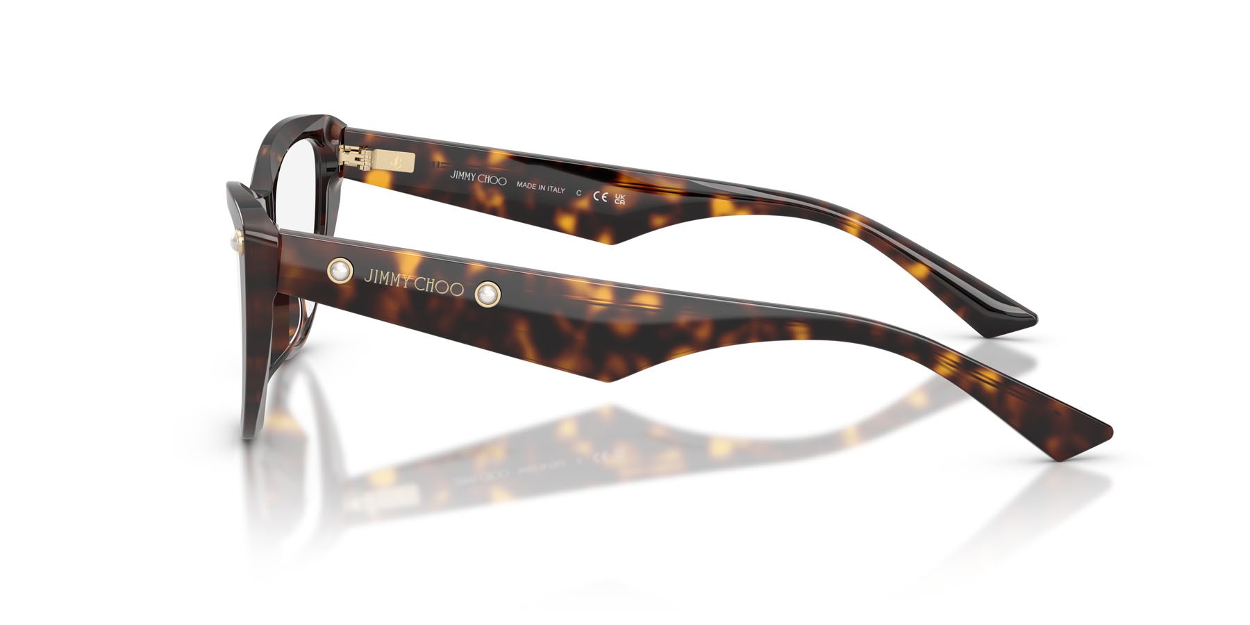 Eyeglasses Jimmy Choo JC 3044HU (5002) color havana shape cat eye lenses lente demo