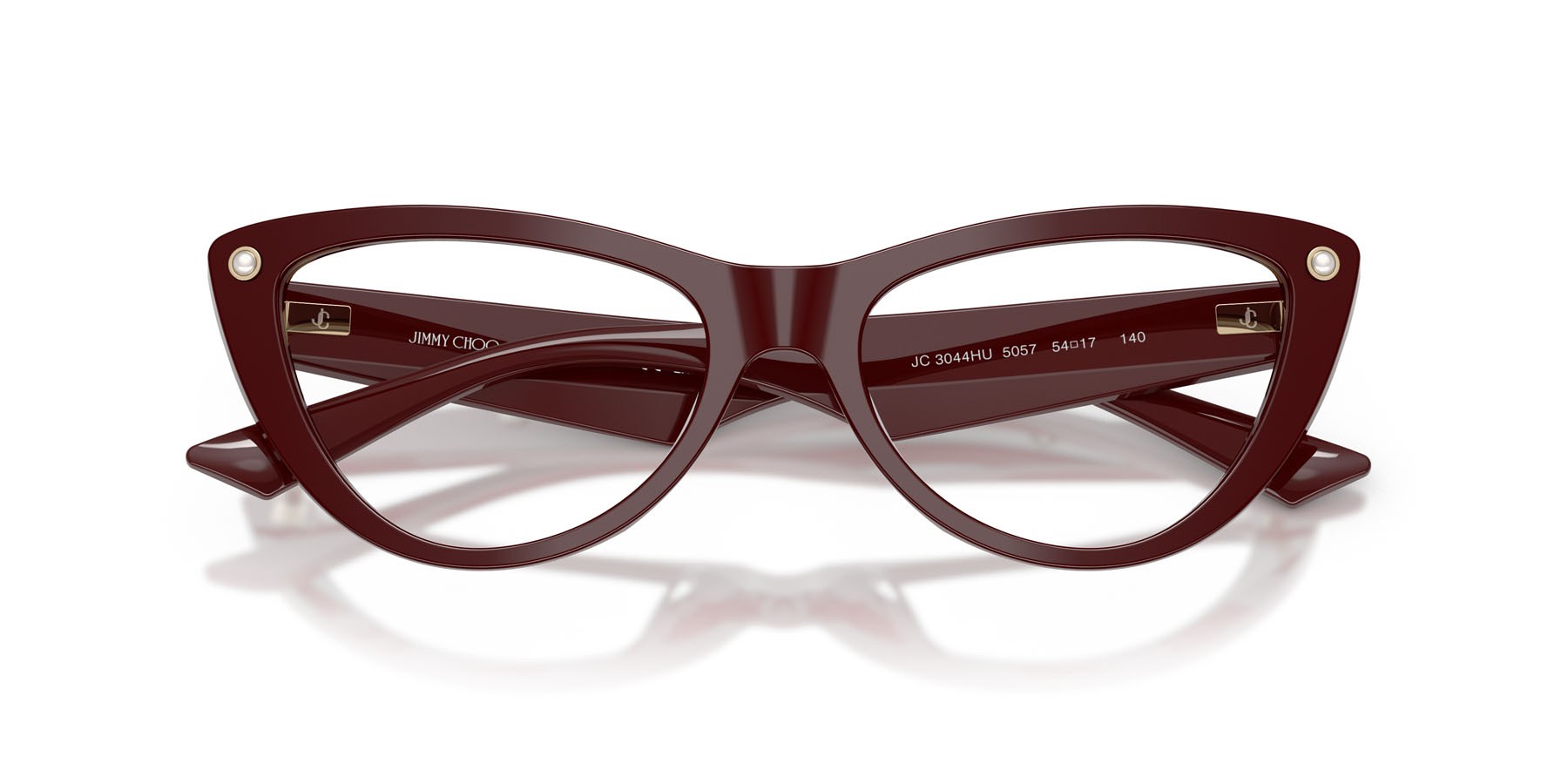 Eyeglasses Jimmy Choo JC 3044HU (5057) color mirtillo rosso shape cat eye lenses lente demo
