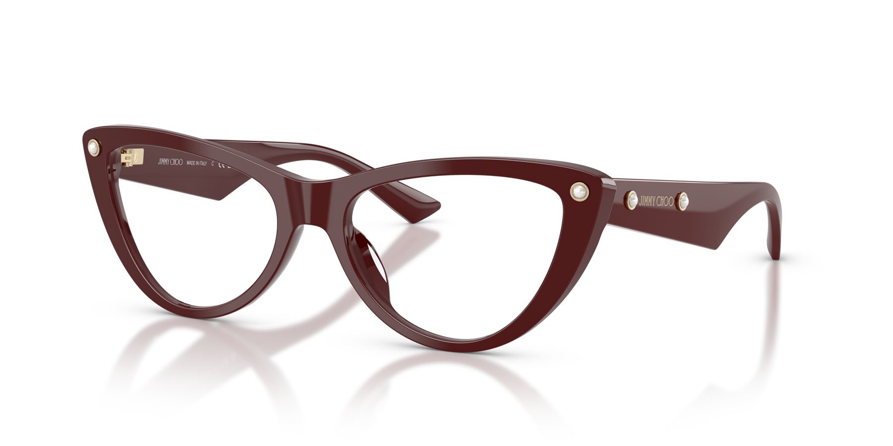 Eyeglasses Jimmy Choo JC 3044HU (5057) color mirtillo rosso shape cat eye lenses lente demo