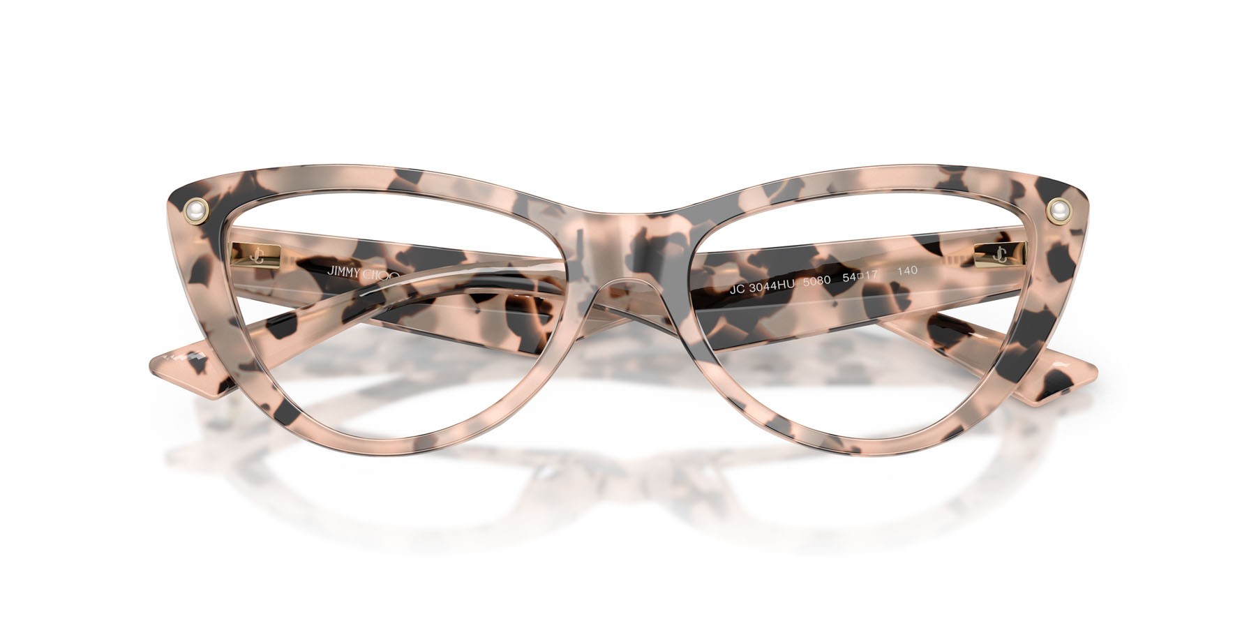 Occhiali da vista Jimmy Choo JC 3044HU (5080) colore havana rosa forma cat eye lenti lente demo
