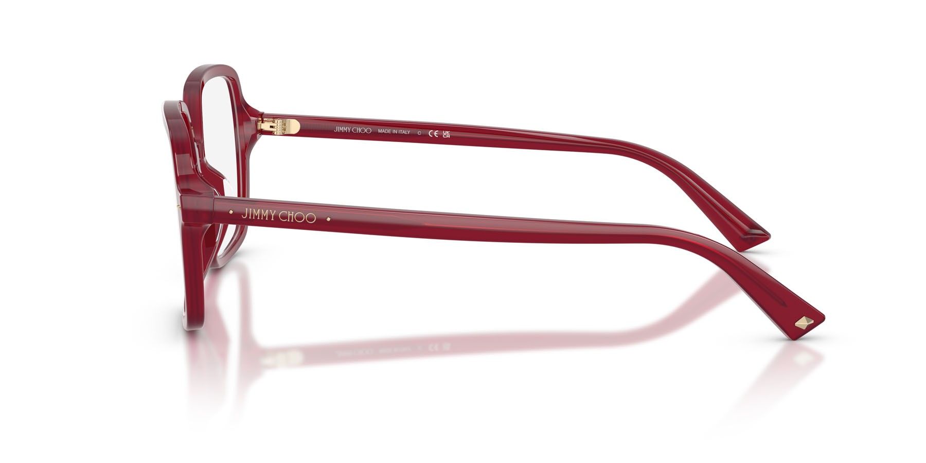 Eyeglasses Jimmy Choo JC 3046U (5081) color mirtillo opalino shape square lenses lente demo